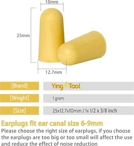 30 Pairs Ultra Soft Foam Ear Plugs, 38dB SNR Noise Reduction Earplugs for Sleeping Hearing Protection Travel Study Concentration Construction Site (Yellow, One Size) — view 3