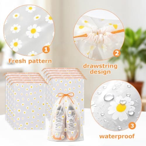 10Pcs Shoe Bags Travel,Shoe Storage Bags Dust Proof,Drawstring Bag,30*40CM — view 5