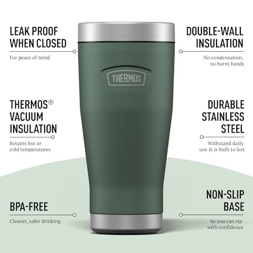 Thermos Icon Rock Cap Green Travel Coffee Tumbler (470ml) 7h Hot | 22h Cold — view 2