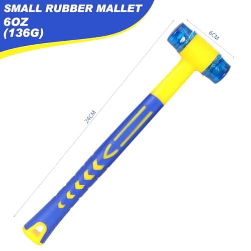 Arcjunys Rubber Mallet - Small Camping Hammer with Non Slip Handle for Jewelry & Leather Crafts — view 2