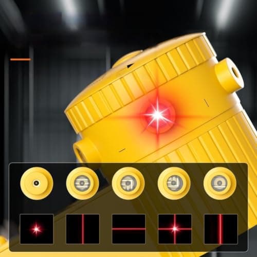 Magnetic Spirit Level Look Projector with Rotating Head Cross Spirit Level for DIY Projects Self-Levelling Pocket Spirit Level Set 15.5 x 10.5 cm (Silver) — view 5