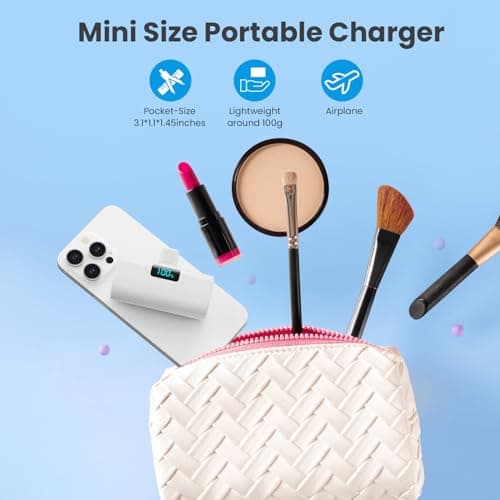 [2-Pack] Power Bank for iPhone 17/16/15 Series, 5200mAh Portable Charger PD — view 3