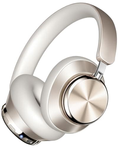 Wentronic Y03 Bluetooth Headphones Wireless Active Noise Cancelling Over Ear Headphones 48 Hours Playtime 6 EQ Music Mode High Sound Quality Headphones with Soft Ear Cushion - Starlight