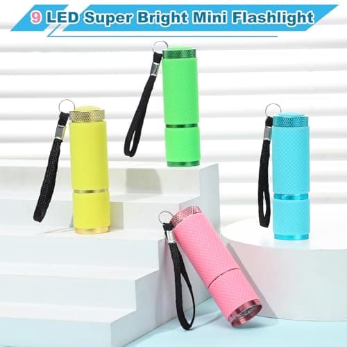 saerryor 8 Pack Mini Torch Set LED Super Bright with 9 LEDs — view 6