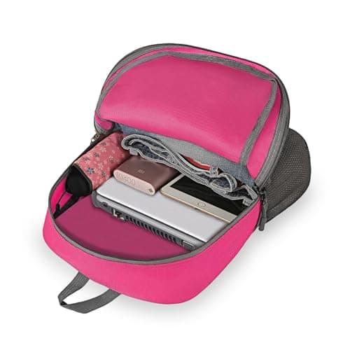 Bekahizar Small Rucksack 15L Packable Backpack Hiking Daypack Foldable Day Bag For Men Women Teens Travel Camping City Walking Mountaineering Climbing (Rose Red) — view 5