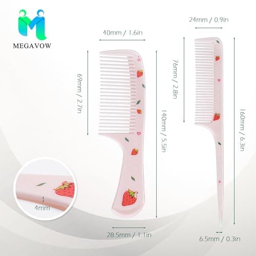 MEGAVOW 4 Pcs Girls Boys Hair Brush and Comb Set — view 2