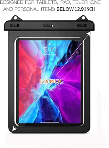 HopMore Universal Waterproof Case for iPad Samsung Lenovo,Tablet Pouch Dry Bag for iPad Pro 12.9"/11"/13" / Air 13"/11" A16 / 10.9",Galaxy Tab S11, Tab M11,Fire Max 11,Android Tablet Up to 13.5 inch — view 2