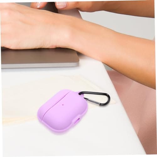 ELAYARD Magnetic Silicone Earphone Case for Wireless Earbuds, Protective Sleeve with Magnetic Closure, Compatible with Apple Wireless Earbuds, Lavender Purple, Travel and Daily Use — view 4