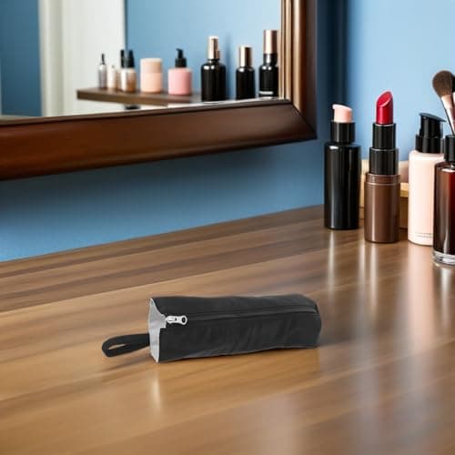 Black Nylon Curling Iron Travel Bag with Heat Resistant Lining — view 5