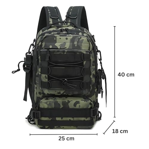 Military Cabin Backpack 40x18x25 Ryanair Underseat Travel – 18L Hand Luggage,Outdoor Fishing, Hiking, Camouflage Camping & Climbing Trekking Tactical Sport Bag school for Men & Women Ruscksack — view 3