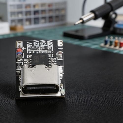 USB-C PD/QC Trigger Board, 5A Quick Charge Protocol Trigger Module for Power Supply Power Bank to DC Voltage Converter, Compact 23.4 x 12 mm (12 V) — view 5