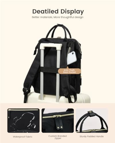 LOVEVOOK Laptop Backpack Womens 17.3 Inch Rucksack School Bag for Ladies — view 6