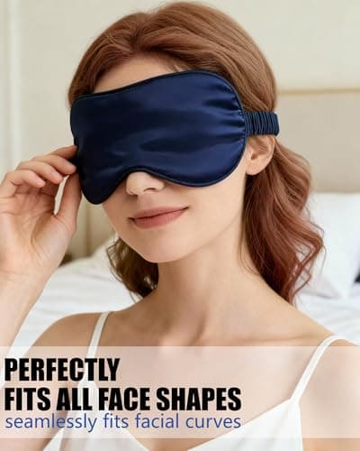 lulir Sleep Mask 2 Pack, Silk Eye Mask for Sleeping,Travel & Sleep — view 5