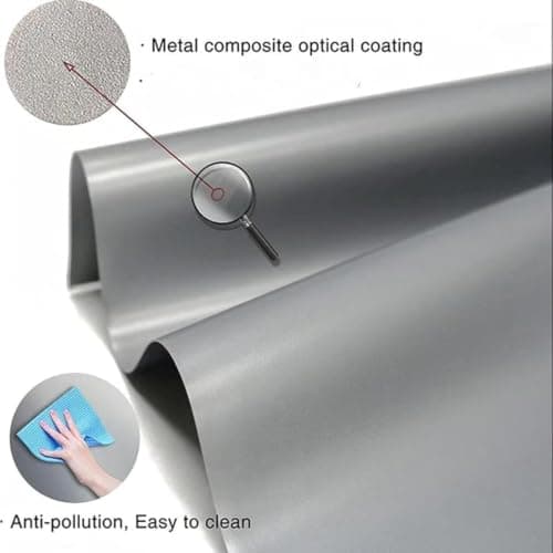 4k Metal Lightproof Foldable Portable Movie Screen, 16:9 HD Anti Light Projector Screen,160°Wide Viewing Angle,for Home Theater,Office,Classroom & Outdoor Use,Easy Install (Gray, 120 inches) — view 4