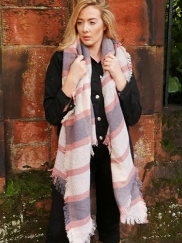 Style Slice Women's Tartan Plaid Blanket Scarf Oversized Shawl Wrap — view 5
