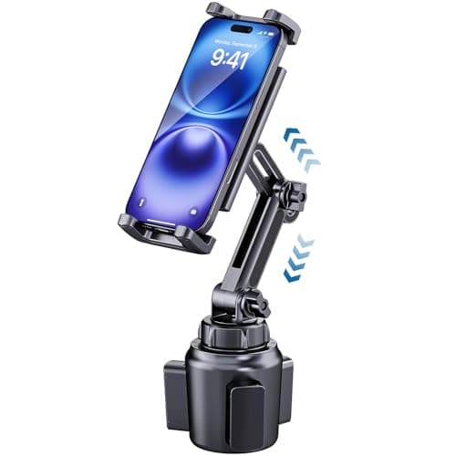 Giftorld Cup Holder Phone Tablet Mount for Car,Truck,360° Rotatable Stand Holder and Adjustable Arm, Compatible with 4-10 inches iPad Samsung Tab iPhone Cellphones Kindle Fire HD — view 2