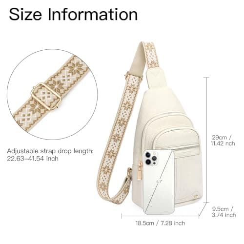 GAEKEAO Sling Bag for Women Crossbody Bags Fanny Pack Cross Body Bags Vegan Leather Chest Bag Travel Shoulder Belt Purse Backpack Gifts — view 4
