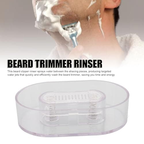 Naroote Push Beard Cleaner Agent, Chin Cutter Portable Size Water Saving for Use on Travel (Transparent) — view 4