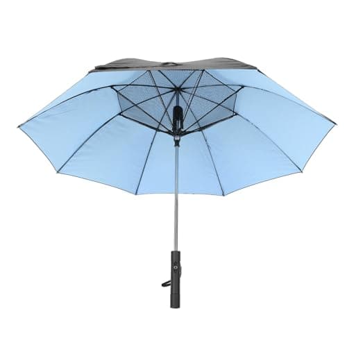 Annadue USB Rechargeable Umbrella with Fan, 2600mAh Power Bank (Blue) — view 6