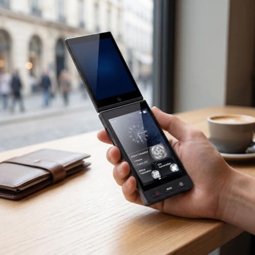 Generic Language Translator Device Foldable Advanced Real Time Dual Screen AI Translator for Business Travel 3.97" Touch Screen — view 2