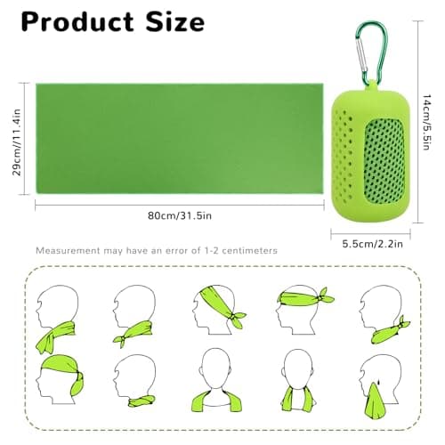 Jupsk 4 Pack Cooling Towels, Cool Gym Towel Quick Drying Neck Towel 30x80cm — view 2