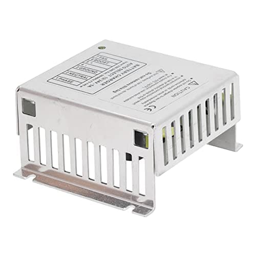 MAJONMMERD Generator Battery Charger Stainless Steel Portable Generator Battery Charger 5A Auto 12V 24V Detection 220 to 240VAC for Genset Starter Maintenance