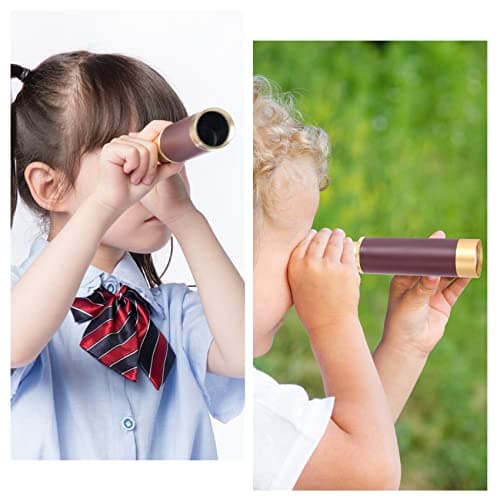 Agwuoetr Pocket telescope Brass 25x30 binoculars Monocular Telescope Hand telescope in gold — view 3