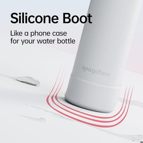 Magcheer 750ml Insulated Bottle with Magnetic Phone Holder（White） — view 5
