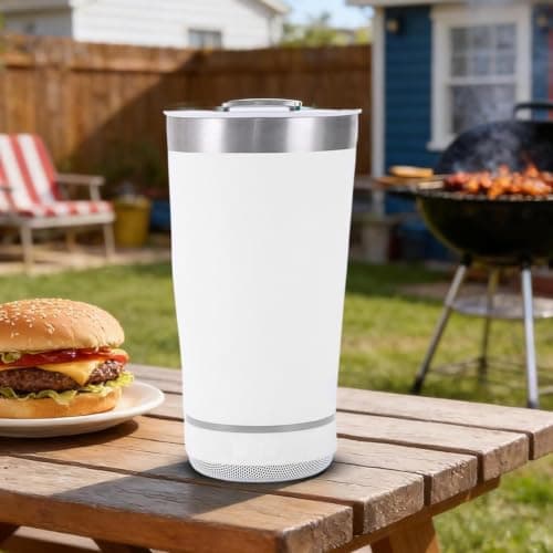 Tumbler Insulated Mug with Speaker 16oz Stainless Steel Coffee — view 5