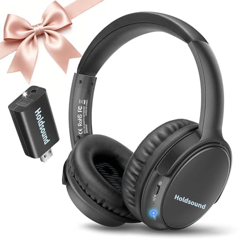 Holdsound TV Headphones Wireless for Seniors,Plug and Play & No Audio Delay