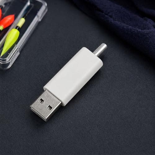 1 Set Electric Fishing Float Charger USB Rechargeable Mini Electronic Fishing Float Reusable for Outdoor Fishing Socket Power Bank Computer (Single hole) — view 4