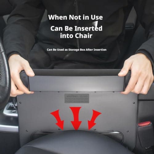 Car Steering Wheel Desk Tray with Seat Organizer, 2-in-1 Portable Laptop Stand for Eating & Working, Universal Vehicle Accessory for Road Trips, Commuting, and Remote Work — view 5