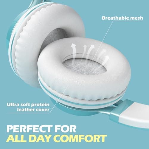 Ailihen C8 Headphones Wired with Mic Foldable and Adjustable, Lime Green — view 3