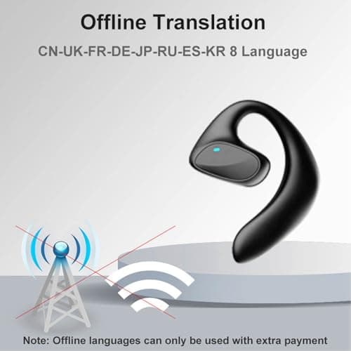 VBESTLIFE M8 Language Translator Earbuds, Two Way Translator Device with APP for 144 Languages Online, Offline Translation, Compatible with IOS & Android — view 5