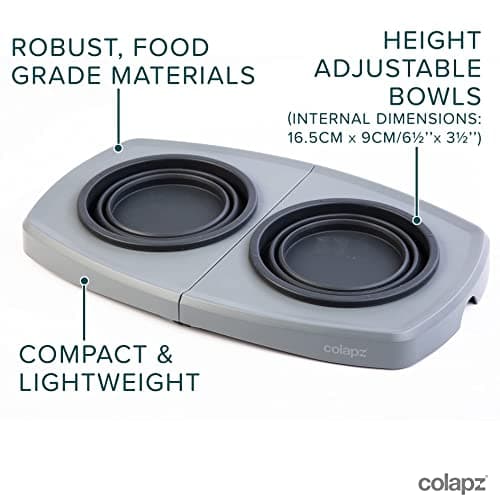 Colapz Collapsible Dog Bowls with Adjustable Raised Stand — view 6
