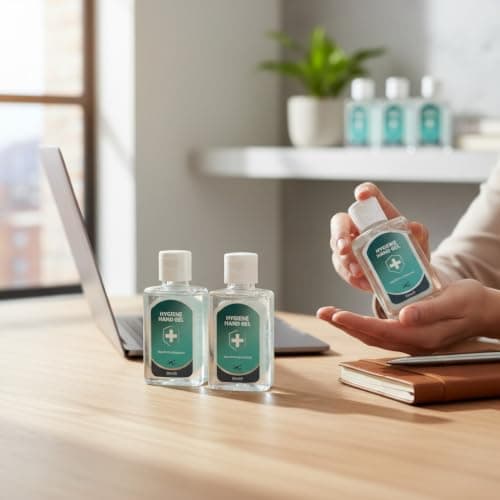 Hand Sanitiser Gel 50ml – Pack of 6 Travel Bottles | Alcohol Antibacterial Hand Gel | Fast-Drying Pocket Hand Cleaner for Home, Work, Car, School & Travel - Bulk Pack of 6 — view 2