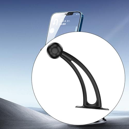 Rotating Dashboard Phone Holder 17mm Self Adhesive Car Mount with Ball Head Compatible with All Smartphones and Navigation Easy Installation Adhesive Car Phone Holder — view 3
