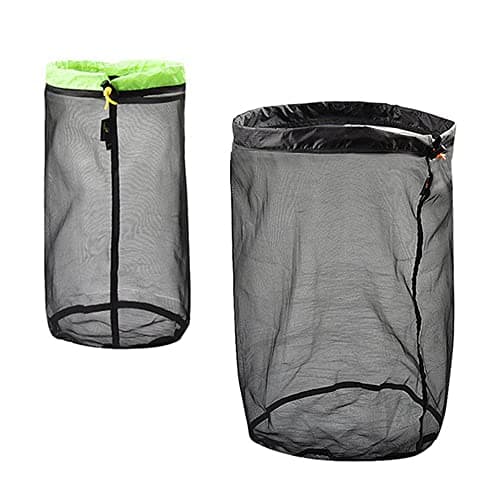 HLIWS Ultra-Light Net Bags Drawstring,Ideal for Camping and Hiking