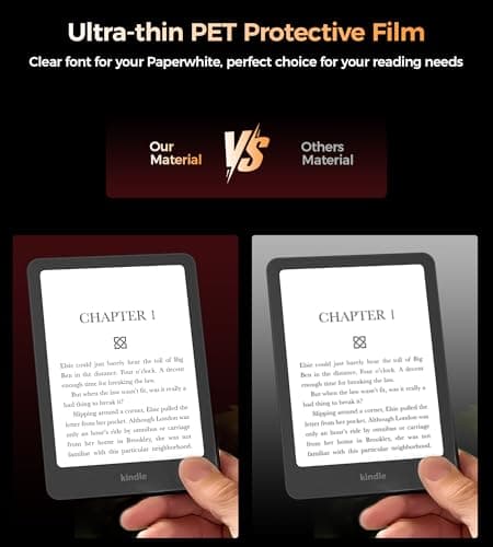 BHHB Pack of 3 Screen Protectors Compatible with Kindle Paperwhite 7 Inch 12th Generation 2024 and Kindle Colorsoft Signature Edition, 2025 Anti-Glare Screen Protector PET Screen Protector Full — view 2