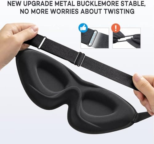 onaEz 100% Blackout Sleep Mask,Breathable Ice Silk Eye Mask for Women & Men — view 6