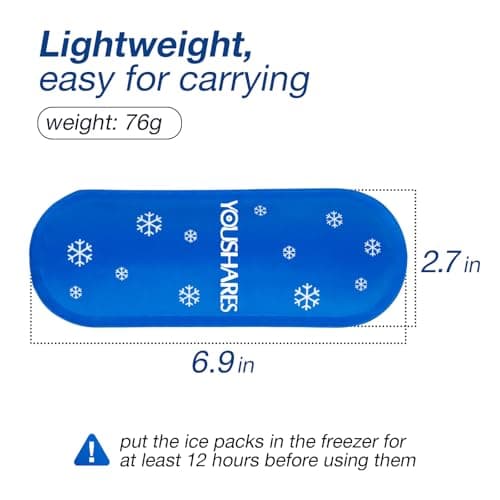 YOUSHARES 4 Nylon Ice Packs for Insulin Cooler Travel Case - Insulin Cooler Gel Packs Reusable Ice Packs Suitable for Diabetic Insulin Case (4 Packs) — view 2