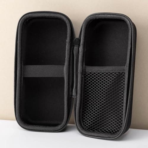 Aurumium Portable Hard Disk Case with Mesh Pocket for USB Cables Adapters - Travel Gadget Bag Black 18x8x8cm — view 3