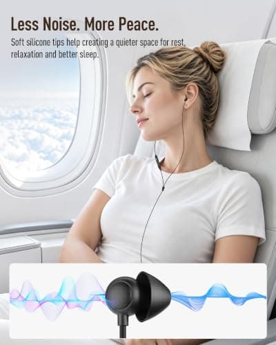 Hearprotek Sleep Earbuds, 2 Pairs Soft Comfortable in-Ear Earphones with mic-Low Profile Noise Reduction Headphones for Sleeping on Side, snoring, Yoga, Travel, Mediation & Relaxation — view 4