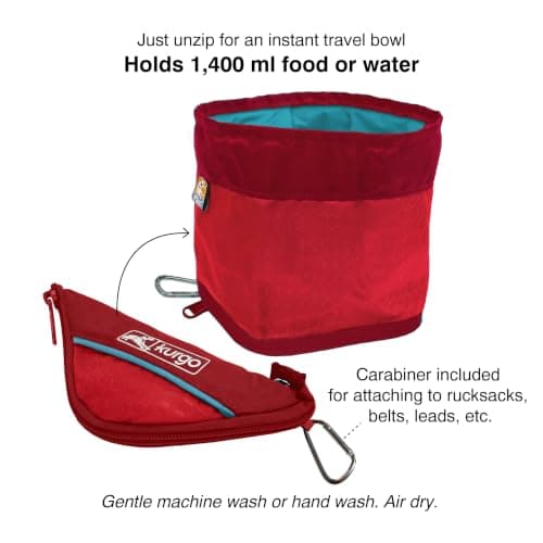 Kurgo Zippy Bowl, 48oz, Barn Red — view 2