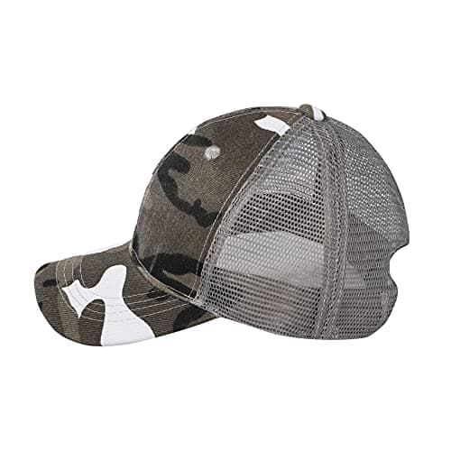 Kids Camo Baseball Cap - Camouflage Mesh Sun Hat with Cotton Material, Adjustable Peak, Snapback Closure, UV Protection, Perfect for Outdoor Sports, Travel, Beach - Boys & Girls, Ages 5-12 — view 4