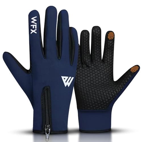 WESTWOOD FOX WFX Winter Gloves Touch Screen Anti Slip Warm Gloves Windproof Thermal Sports Cycling Glove for Men & Women Outdoor bike Glove for Running Camping Driving (Navy Blue, Xlarge)