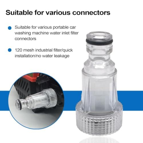 Pressure Washer Water Inlet Filter Hose Adapter Replacement Connector — view 5