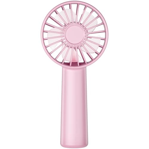 Portable Handheld Fan, Small Personal Hand Fan with 3 Speeds 1800mAh USB Rechargeable, Mini Hand Held Fan for Makeup Eyelash, Travel Gifts for Girls Women Kids