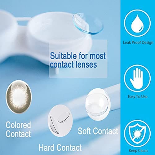 6 Packs Contact Lens Cases, Contact Lenses Holder Box with Left/Right Caps for Home Travel Outdoor — view 3