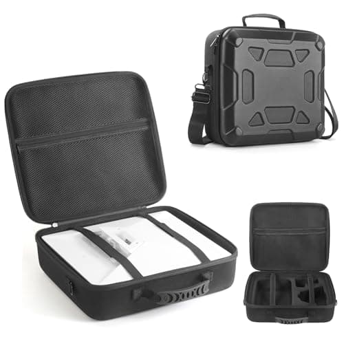 EUGOOCX Hard Travel Case Compatible with Starlink Mini, EVA Protective Bag with Carrying Shoulder Strap for Mini Star Link, Kickstand, Pipe Adapter, Cables, Power Adapter(Black)